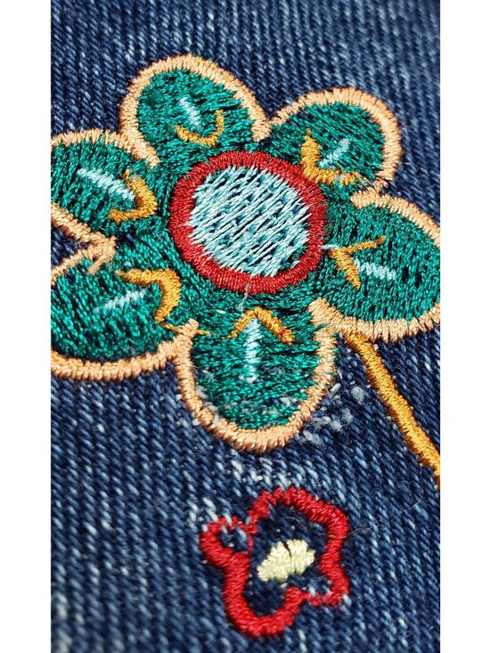 Gio Girl Jeans Denim Embroidered Overalls Size 4T NWT - Picture 6 of 13